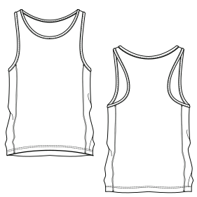 Moldes de confeccion para HOMBRES Musculosas Musculosa Atletca 7796